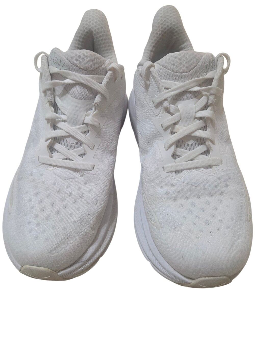 Hoka One One Clifton 9 Womens Size 8D Wide White Athletic Running Shoes S.2